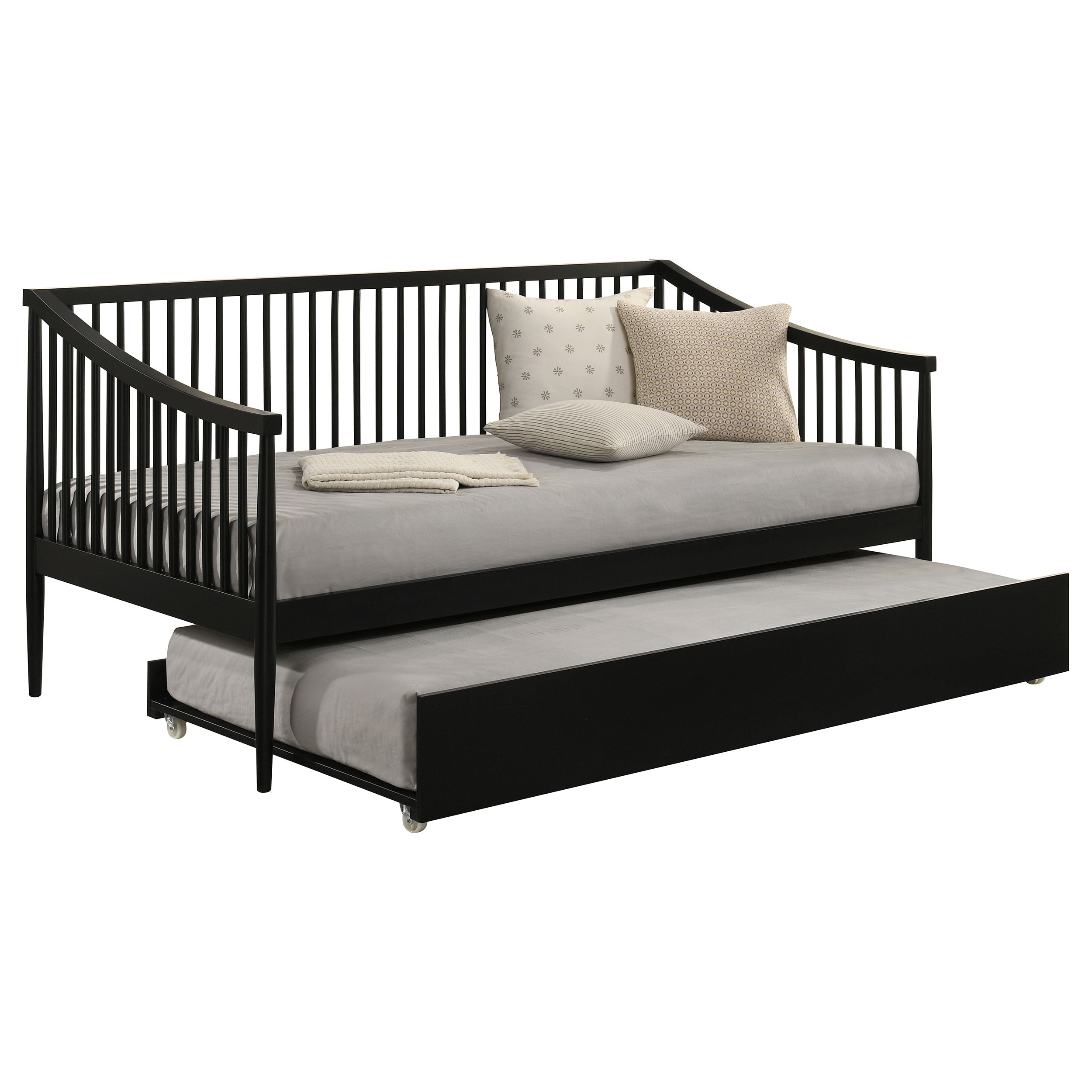 Delgado Windsor Twin Wood Daybed with Trundle Black — view 3