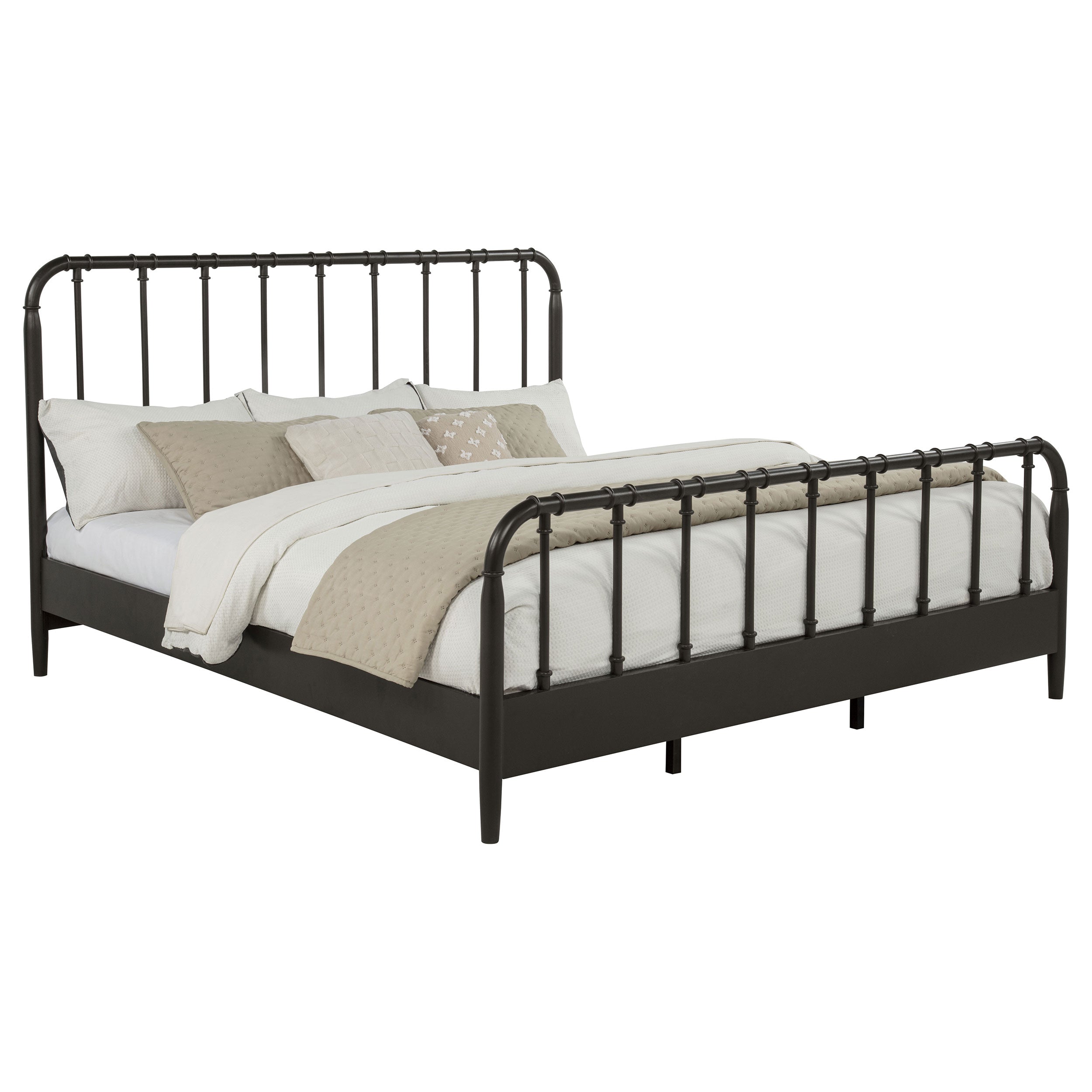 Rocco All Wood Water Pipe Open Frame Eastern King Bed Dark Bronze — view 3