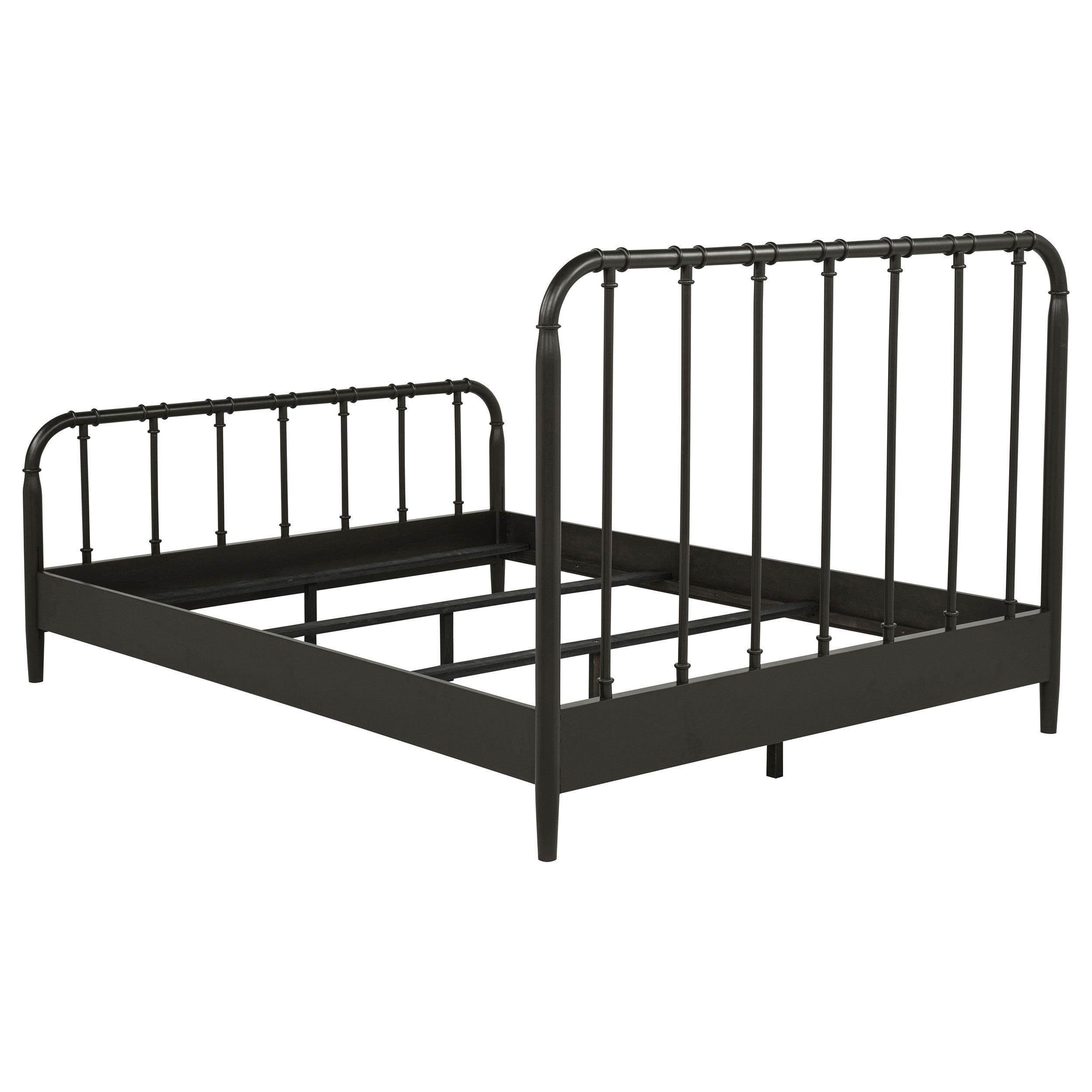 Rocco All Wood Water Pipe Open Frame Queen Bed Dark Bronze — view 5