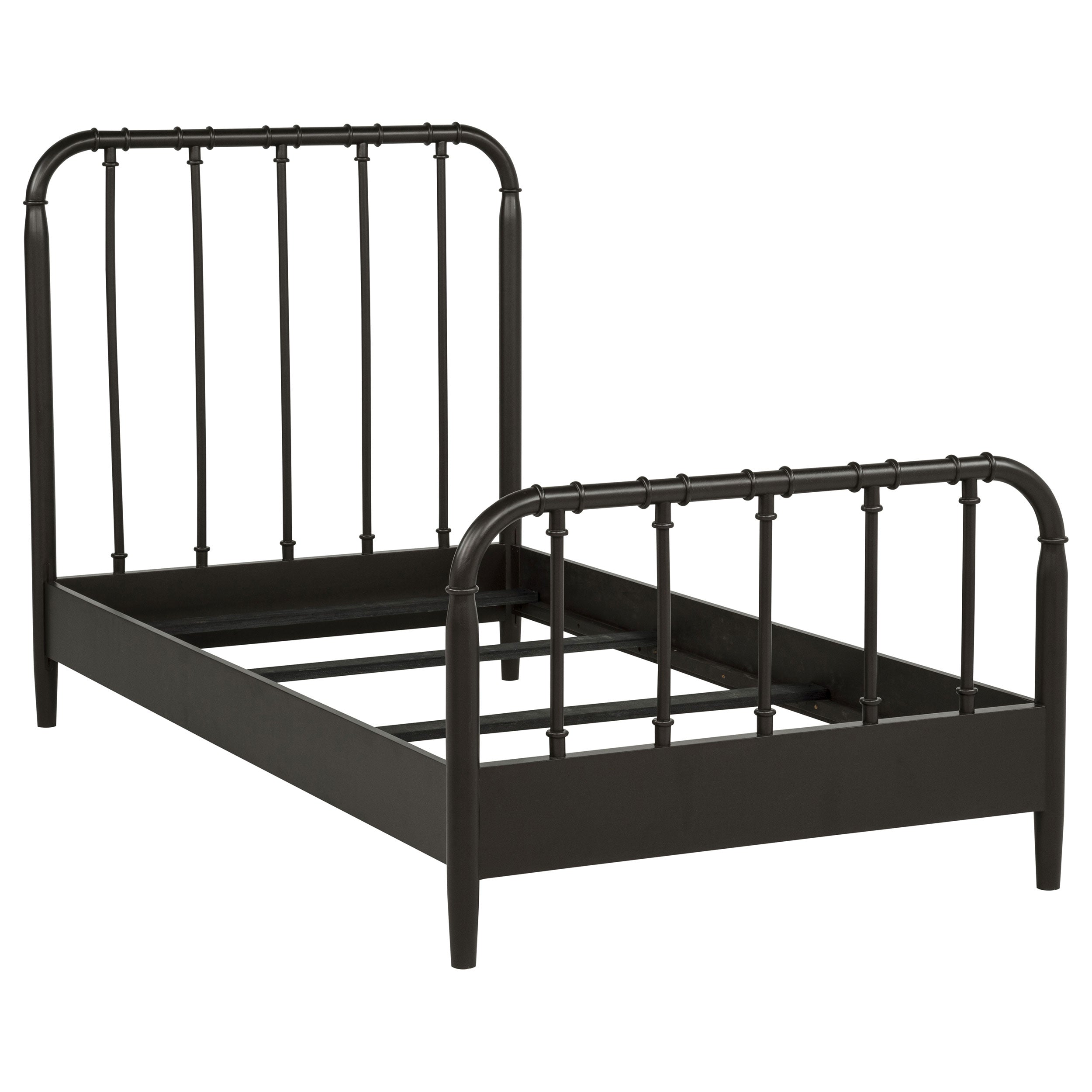 Rocco All Wood Water Pipe Open Frame Twin Bed Dark Bronze — view 1