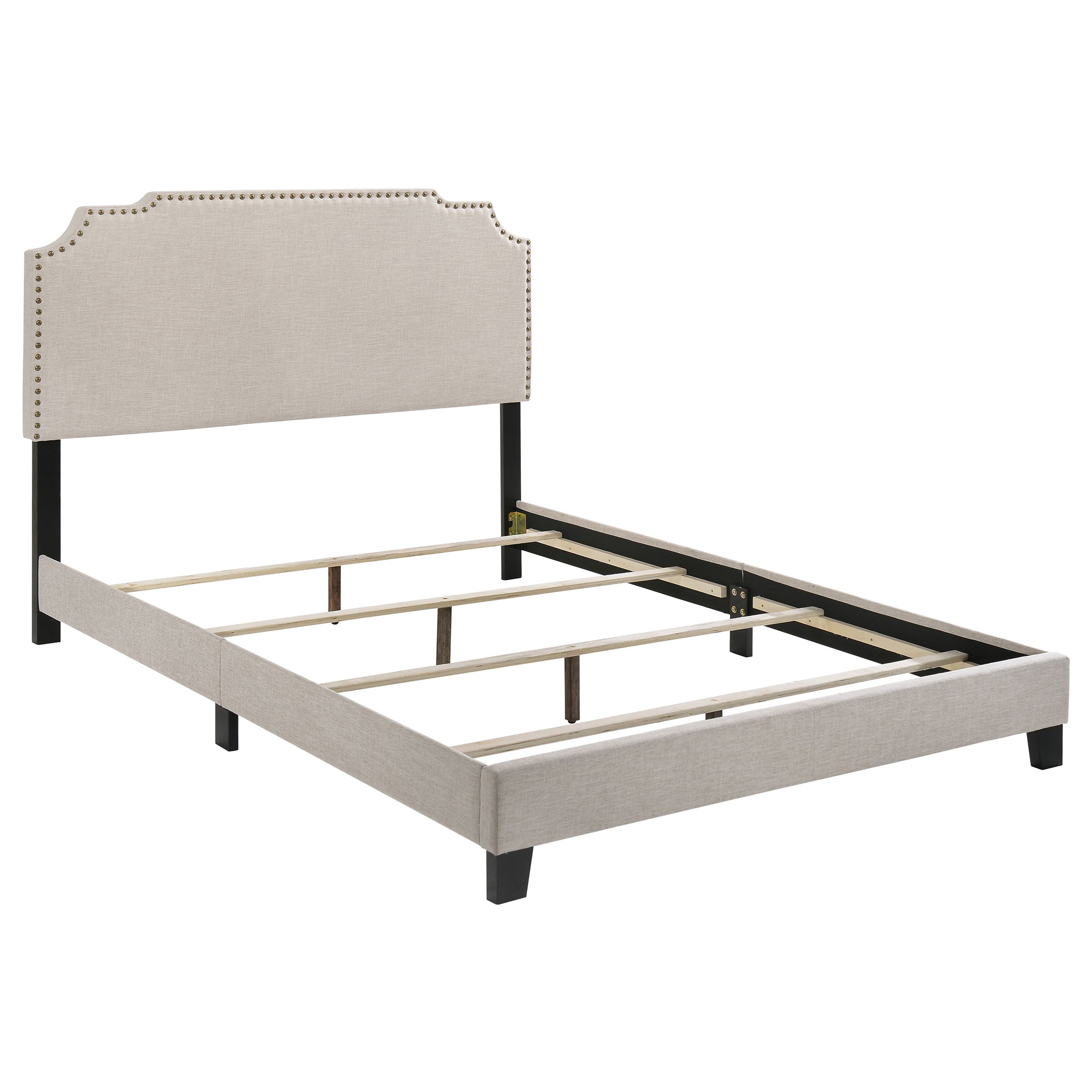 Tamarac Upholstered Queen Panel Bed Beige — view 1