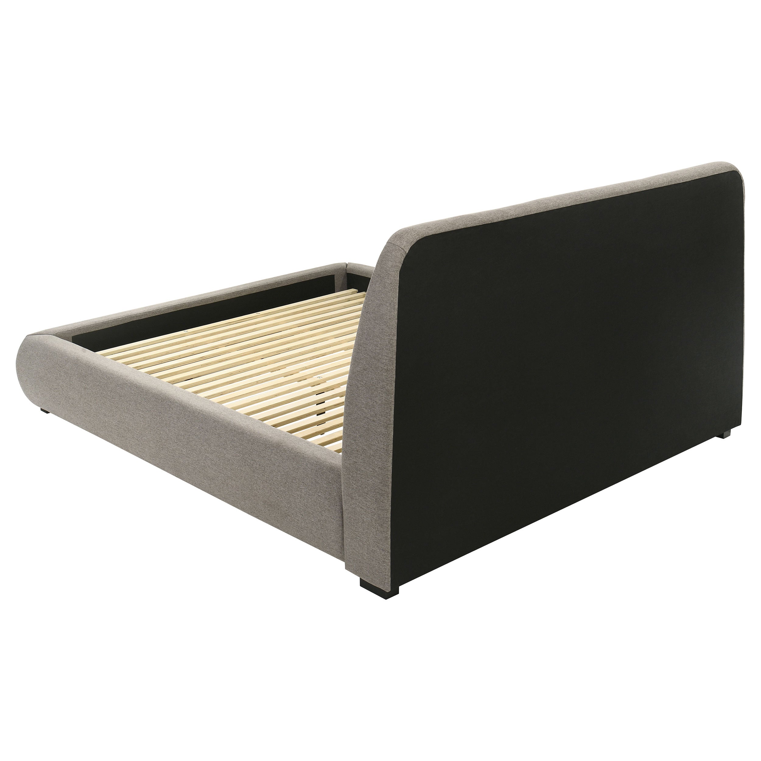 Mokena 46-inch Upholstered California King Platform Bed Taupe — view 5