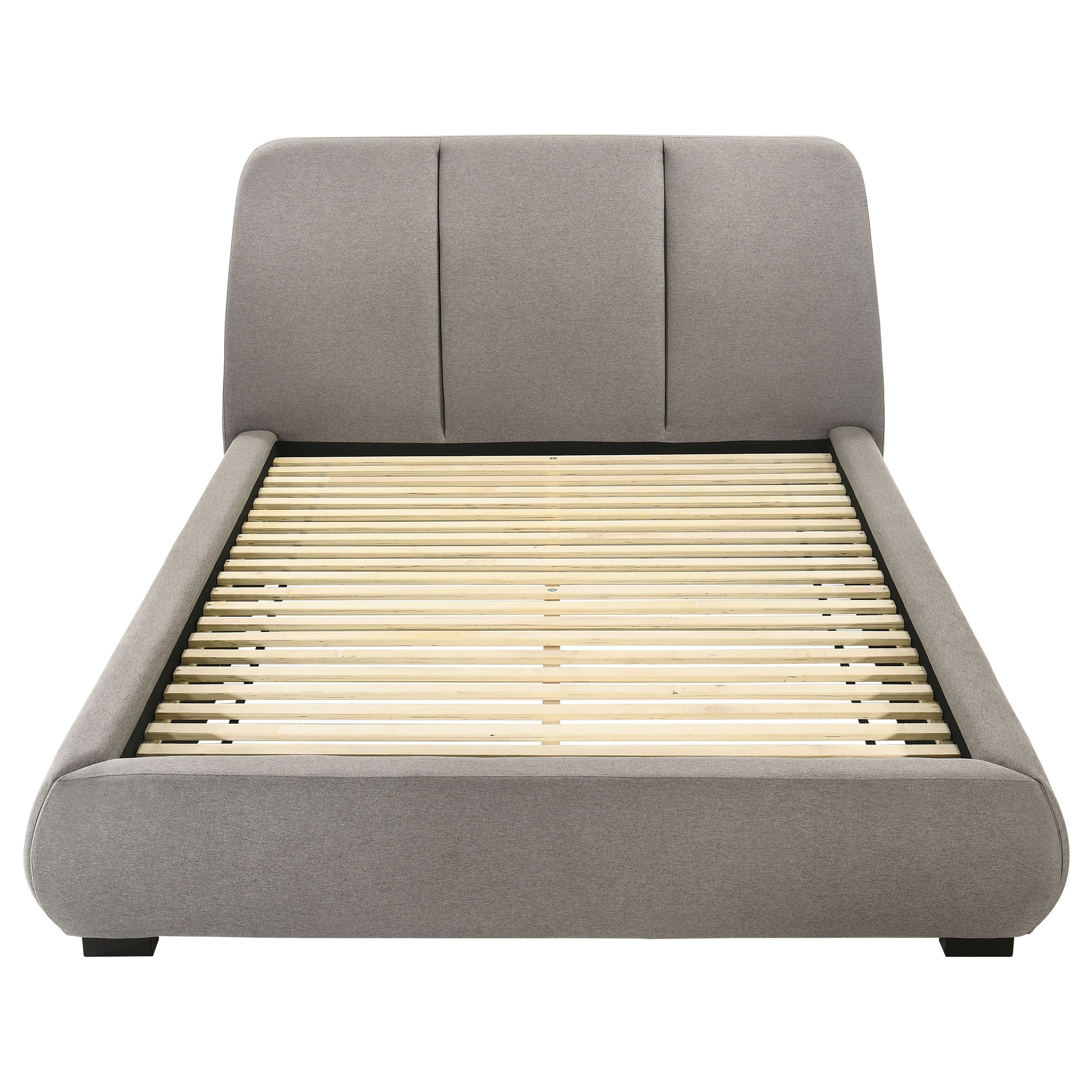 Mokena 46-inch Upholstered Queen Platform Bed Taupe — view 4