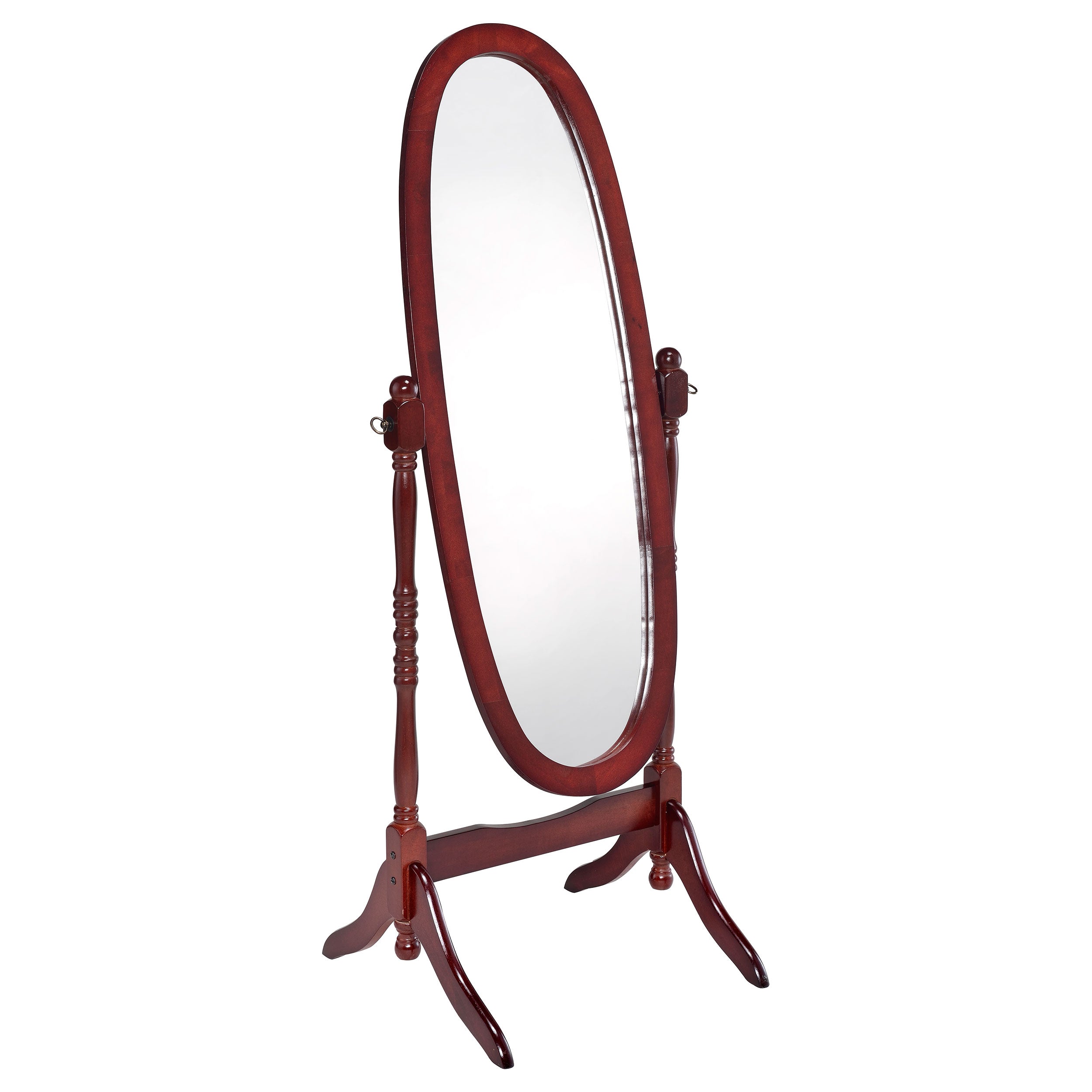 Foyet Wood Adjustable Full Length Cheval Mirror Merlot — view 1