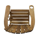 Outdoor Adirondack Chair With Slat Back And Cup Holder - Natural