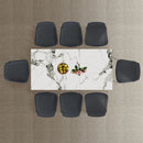 Modern Expandable Dining Table With Retractable Leaf With Chairs