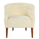 Contemporary Upholstered Club Chair With Button Tufting