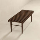 Mia - Mid-Century Modern Bench - Dark Brown