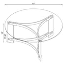 Janessa - Round Glass Top Acrylic Leg Table