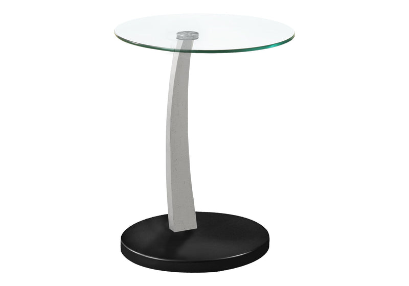 C-Shaped Accent Table Clear Tempered Glass For Living Room