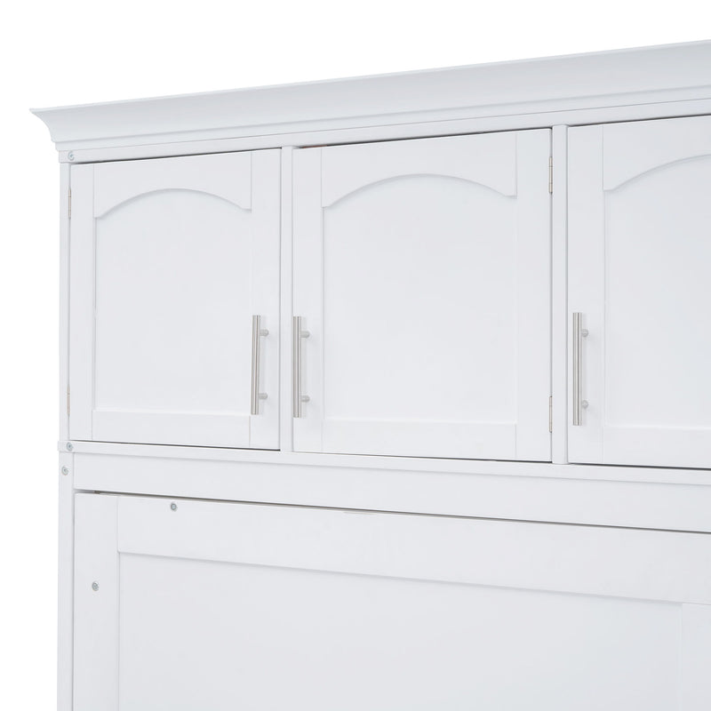 Murphy Modern Bed With Top Cabinets For Space Saving And Comfort