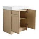 Freestanding Bathroom Vanity With Resin Sink & Soft Close Cabinet Doors