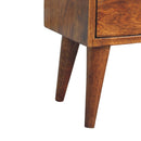 Mini Modern Bedside Table - Chestnut