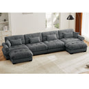 Super Comfort Oversized Modular Sectional Sofa With Movable Ottoman