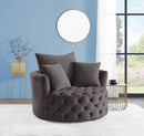 Zunyas - Velvet Accent Chair With Swivel