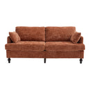 Chenille 2 Seater Sofa With LED Light, USB Charging Port, And Storage Bag