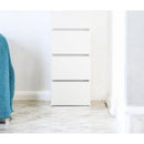 Elise - Slim Modular Wood Closet Cabinet With Drawers In Durable Melamine And Wood 71" Height - White