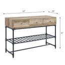 Brantley II - Sofa Table - Oak & Sandy Black