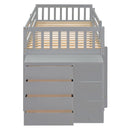 Bunk Bed With 4 Drawers And 3 Shelves