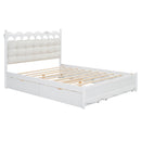 Storage Platform Bed, With 2 Big Drawers, Trundle, One Set Of Sockets & USB Ports