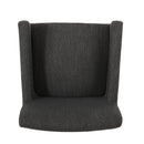 Contemporary Armchair With Track Arms - Charcoal
