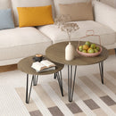Round Nesting Coffee Table For Living Room (Set of 2)