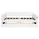 Upholstered Platform Bed With USB And 2 Drawers