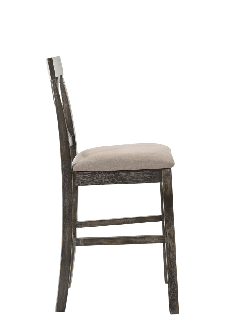 Martha II - Weathered Counter Height Chair (Set of 2) - Gray / Tan