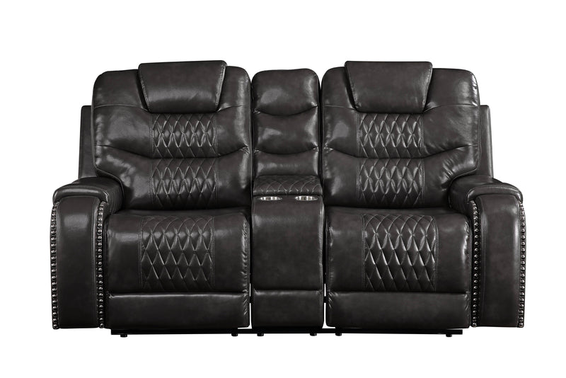 Braylon - 3 Pieces Living Room Set, Manual Recliner - Brown