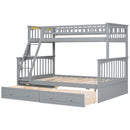 Bunk Bed With Drawers, Convertible Storage Bed