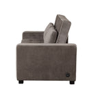 Upholstered Sleeper Bed Sofa With Dual USB Charging, Adjustable Backrest