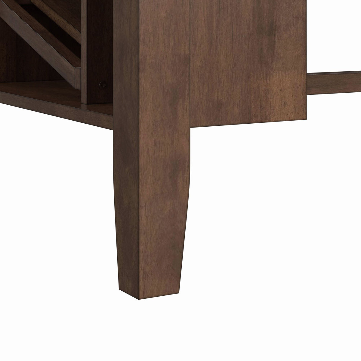 Santa Barbara Kitchen Island & 2 Counter Stools With Fabric in Walnut / Dark Gray by Elements International, view 4