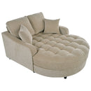 Modern Chaise Lounge Upholstered Sofa Couch With Tufted Seat And Detachable Pillows For Living Room