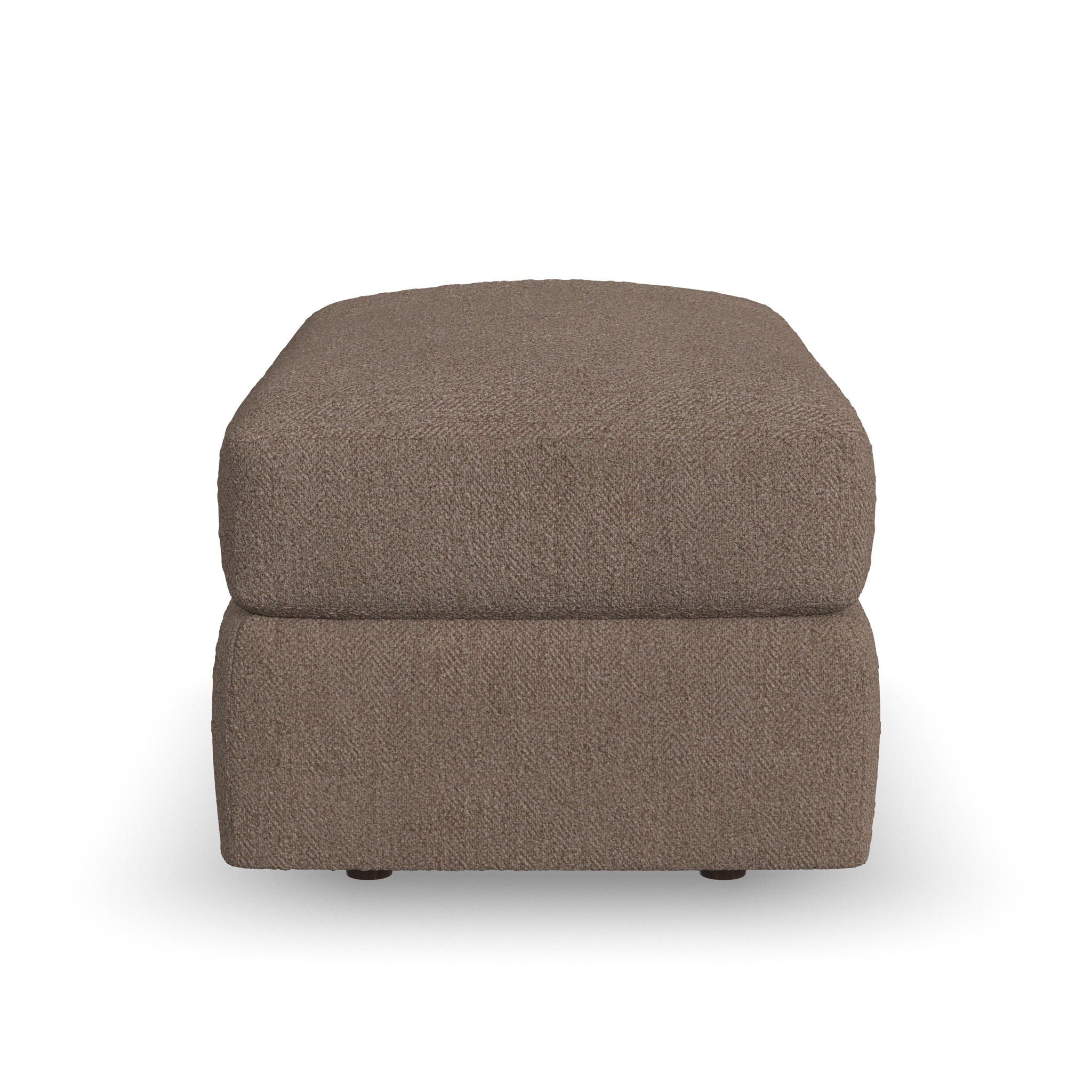 Chevy - Fabric Ottoman Pouf - Brown