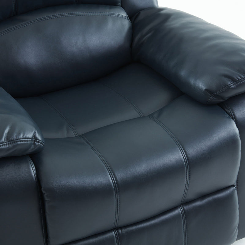 Charlotte - Gel Glider Recliner With Sturdy Wood Frame - Blue