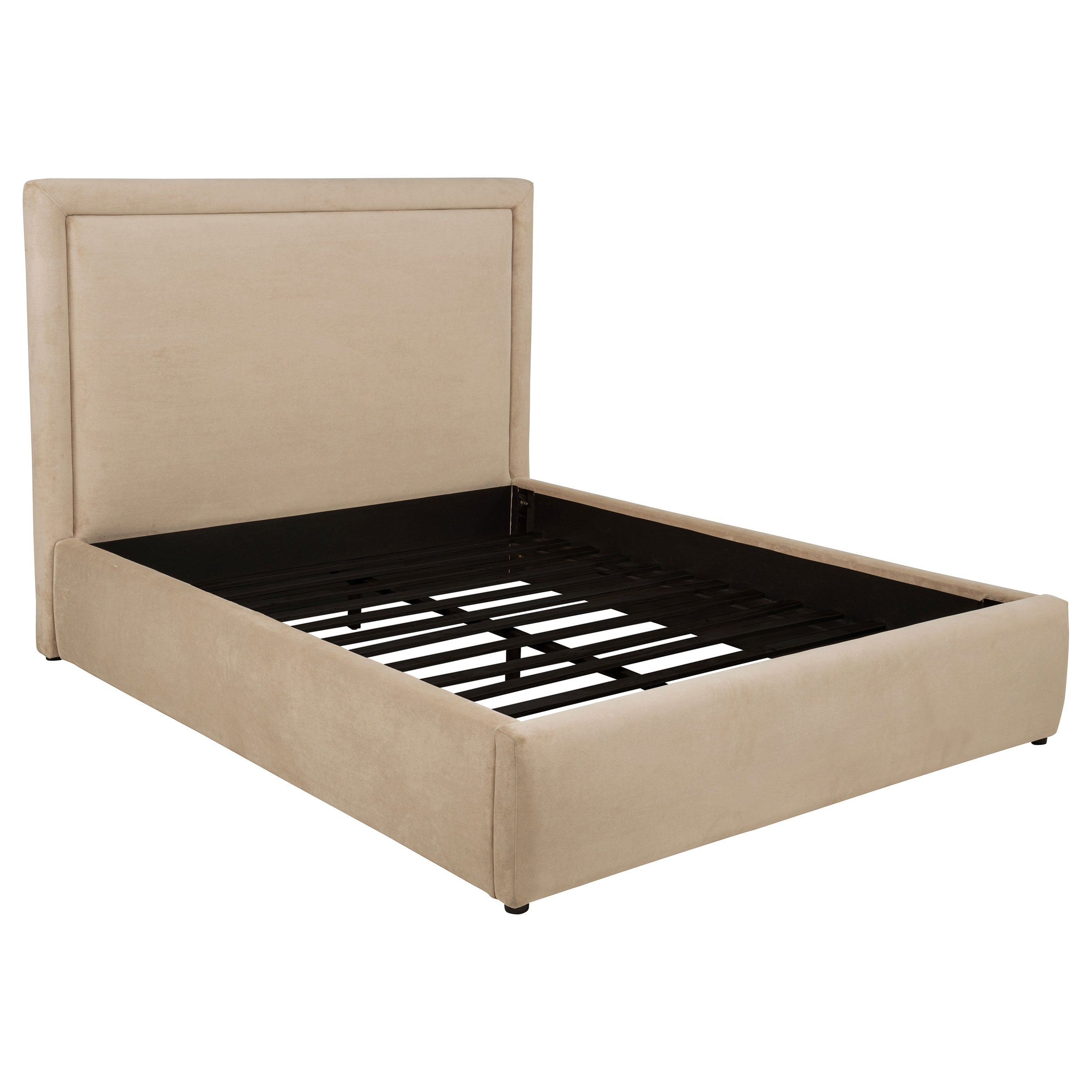 Lawson 54-inch Upholstered Queen Platform Bed Light Saddle — view 1