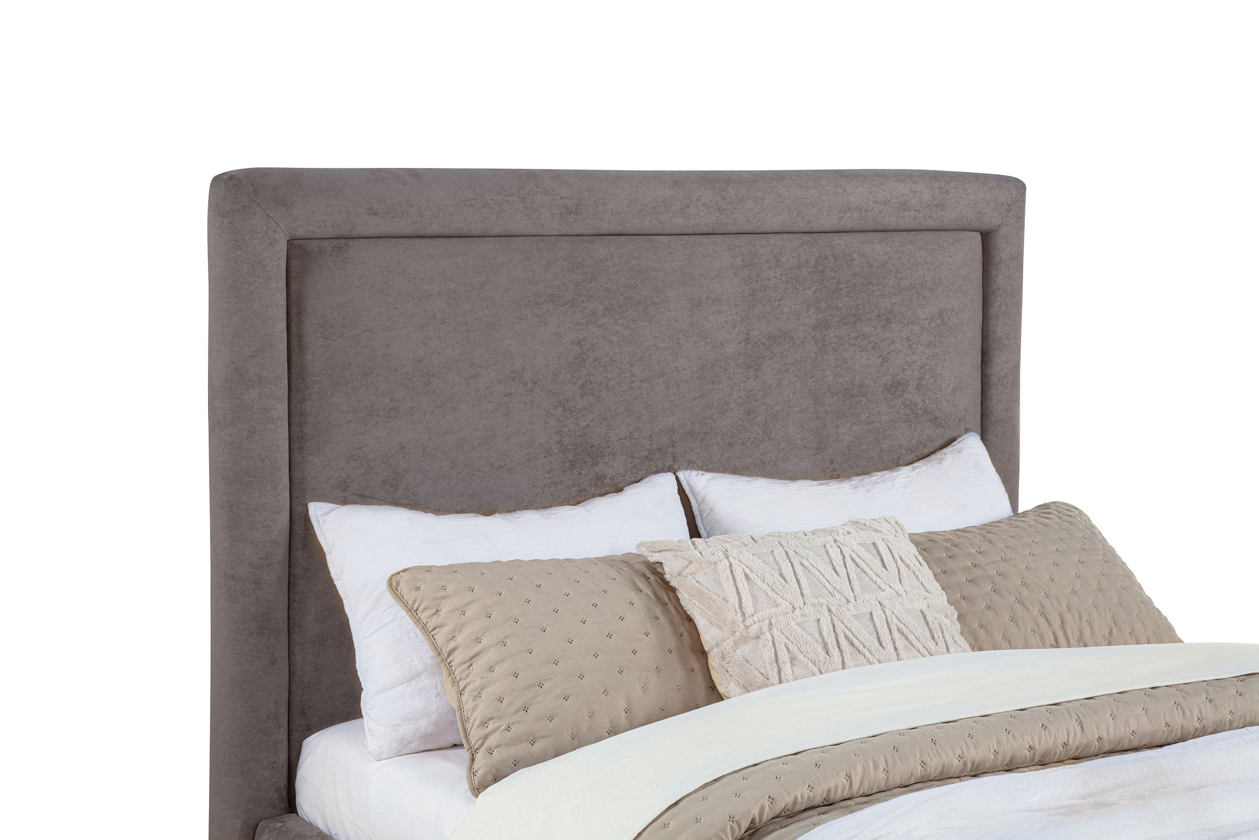 Lawson 54-inch Upholstered Full Panel Platform Bed Mushroom — view 7