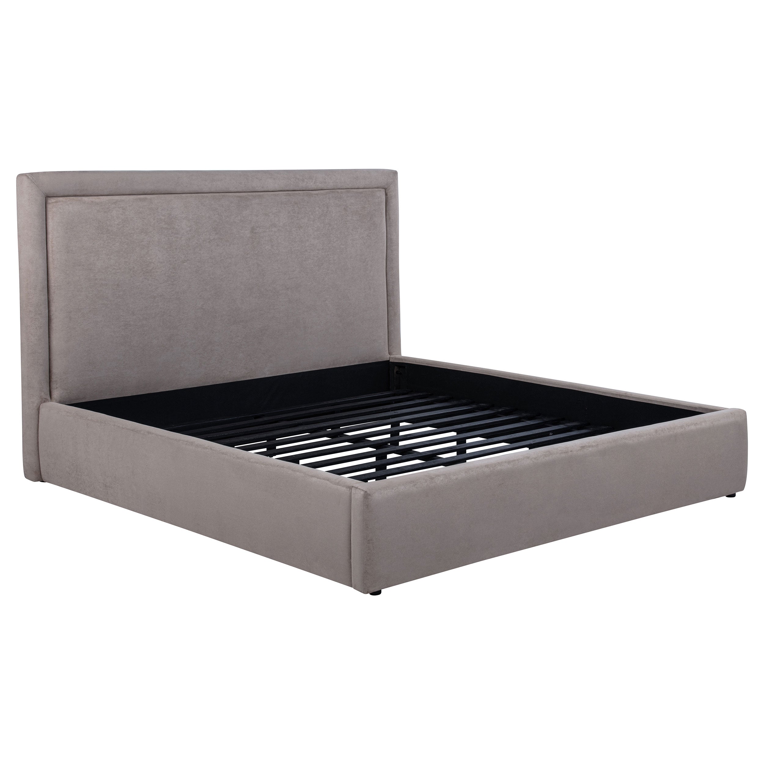 Lawson 54-inch Upholstered Eastern King Platform Bed Mushroom — view 1