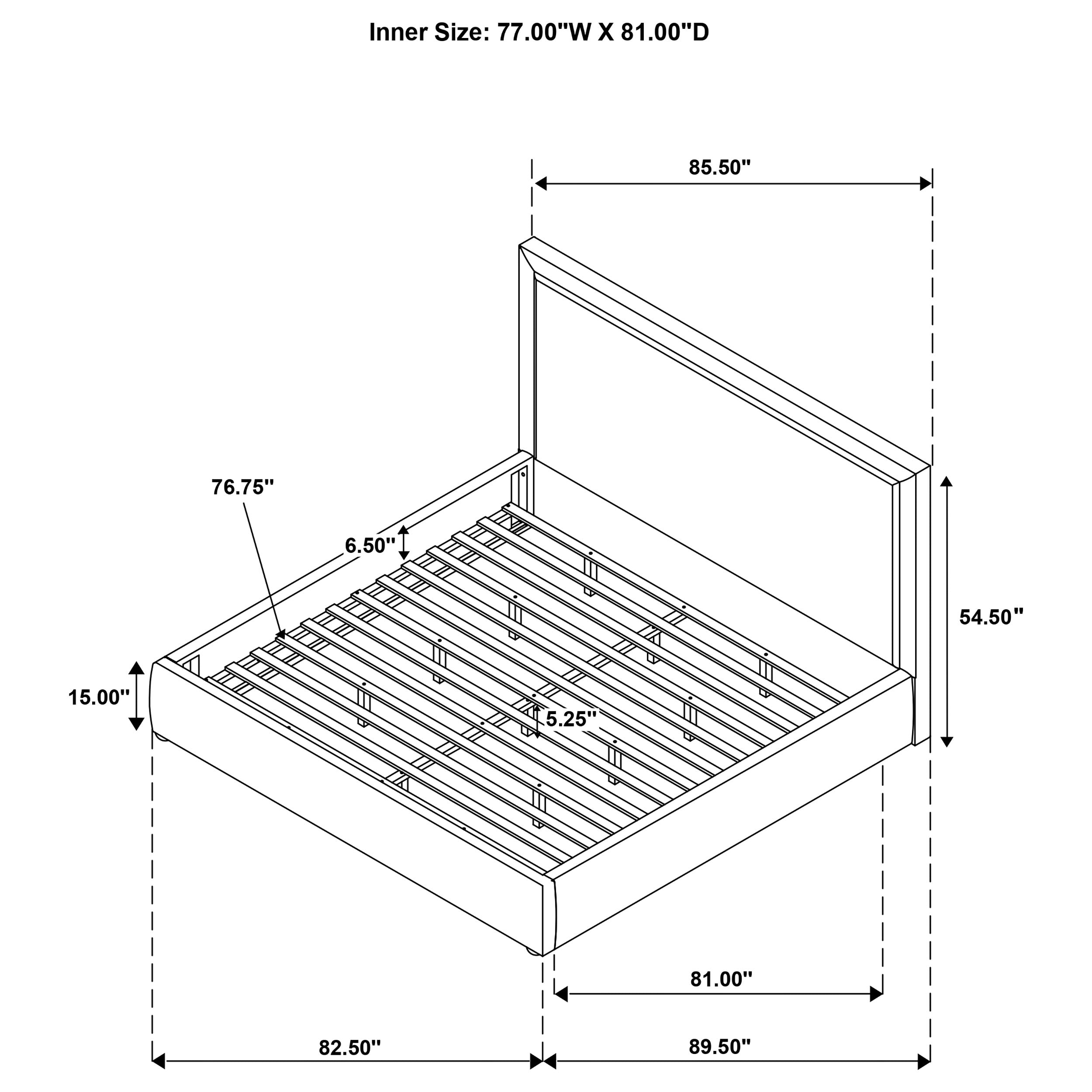 Lawson 54-inch Upholstered Eastern King Platform Bed Mushroom — view 9