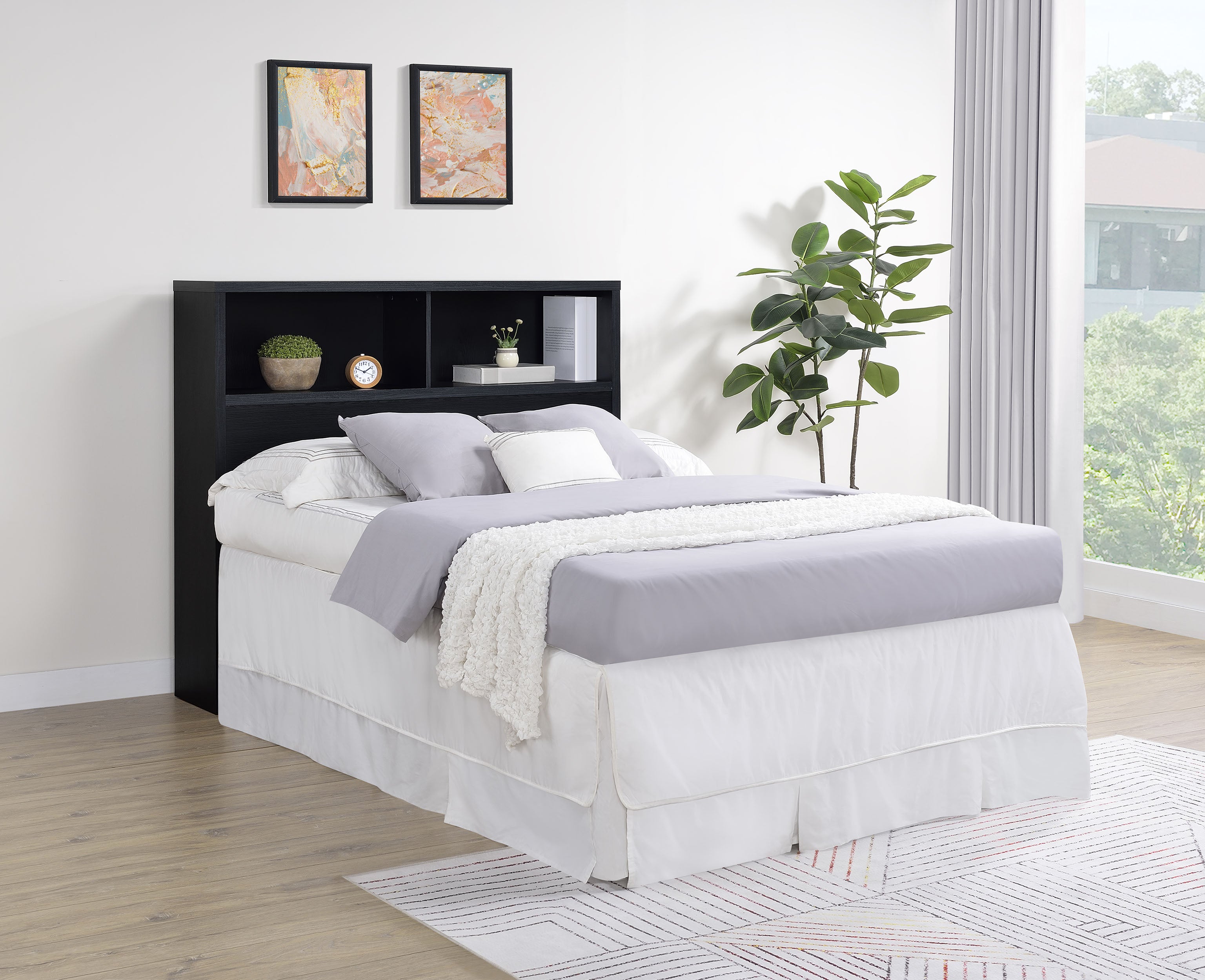 Westpark 49-inch Full Bookcase Headboard Black — view 2
