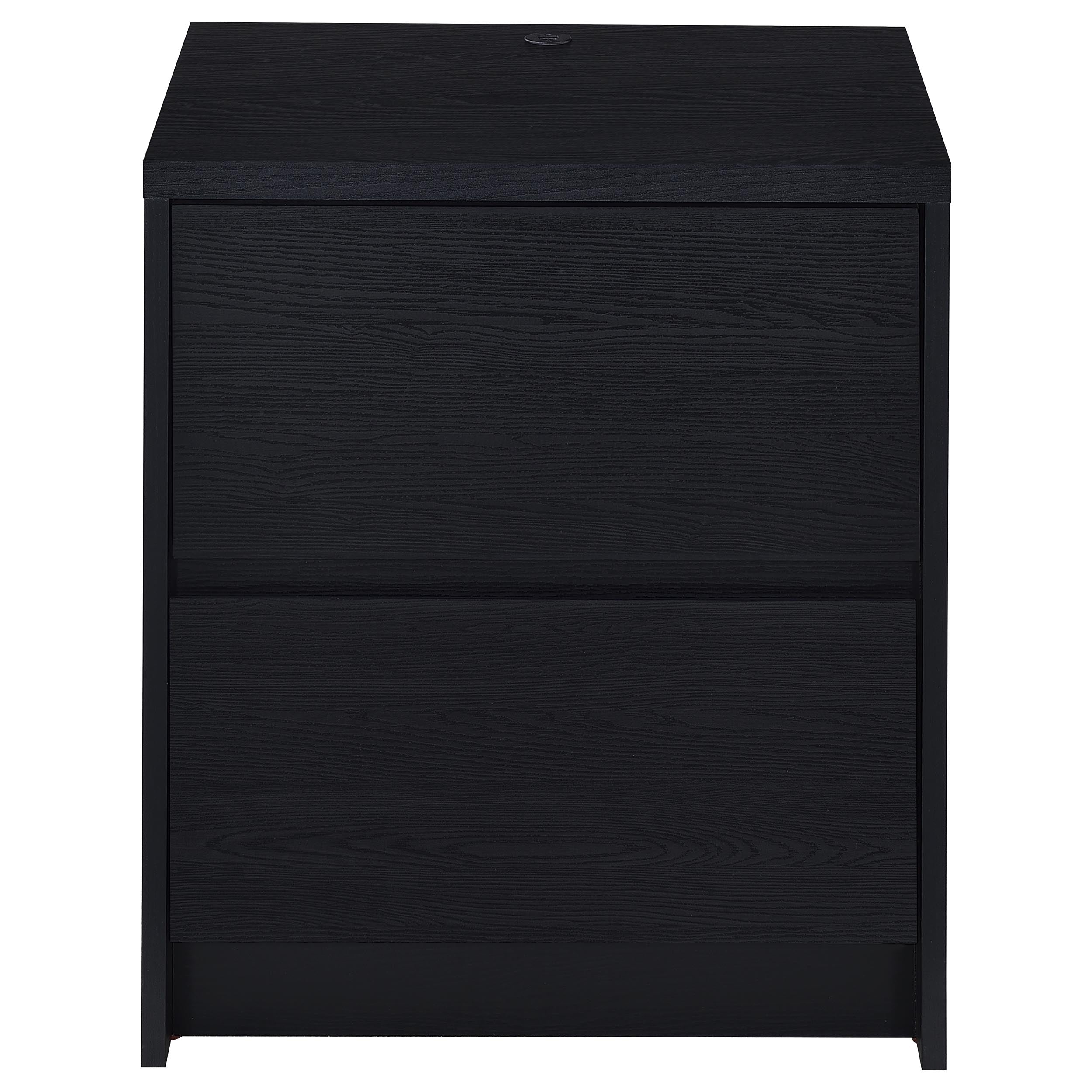 Westpark 2-drawer Nightstand LED Lights and USB Black — view 5