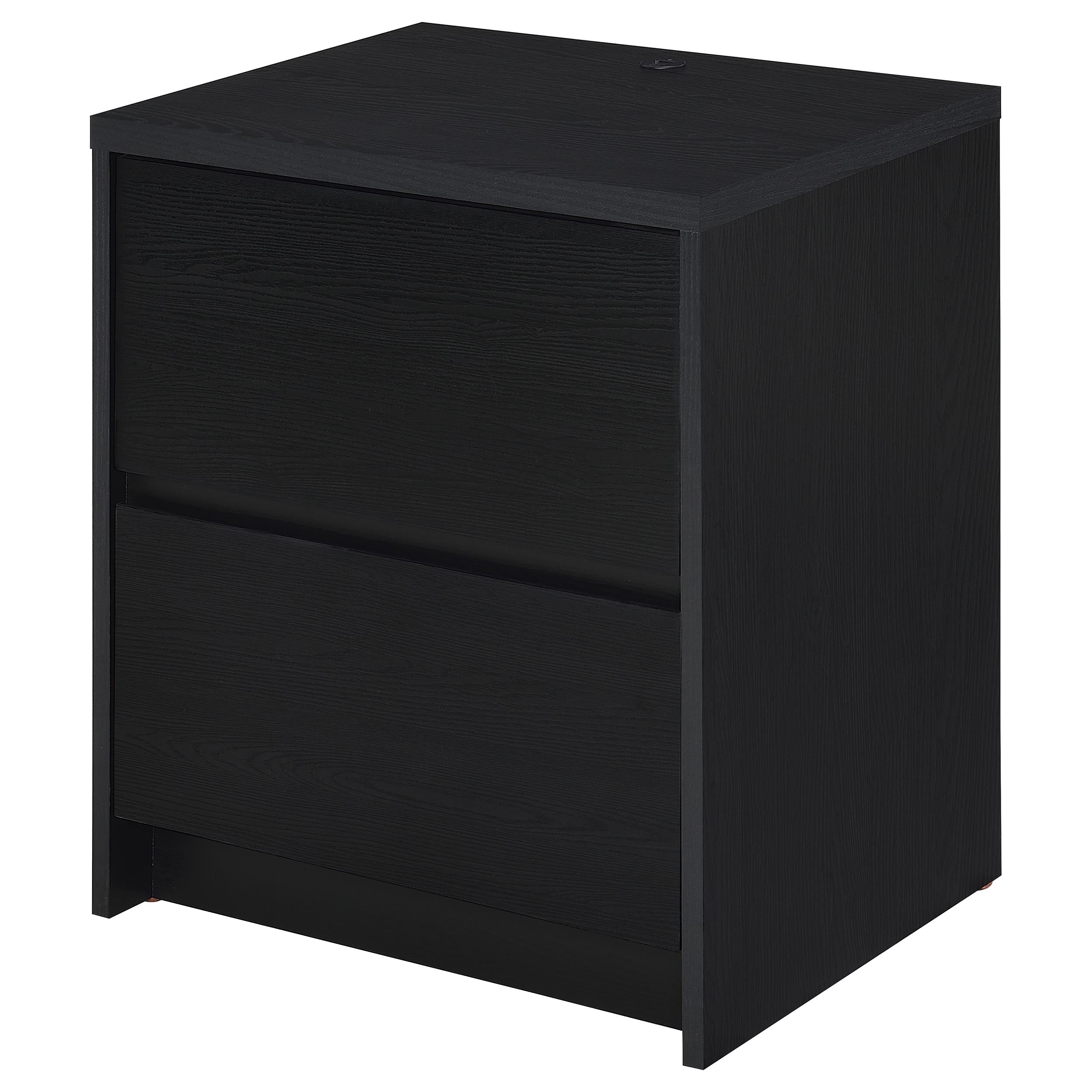 Westpark 2-drawer Nightstand LED Lights and USB Black — view 6