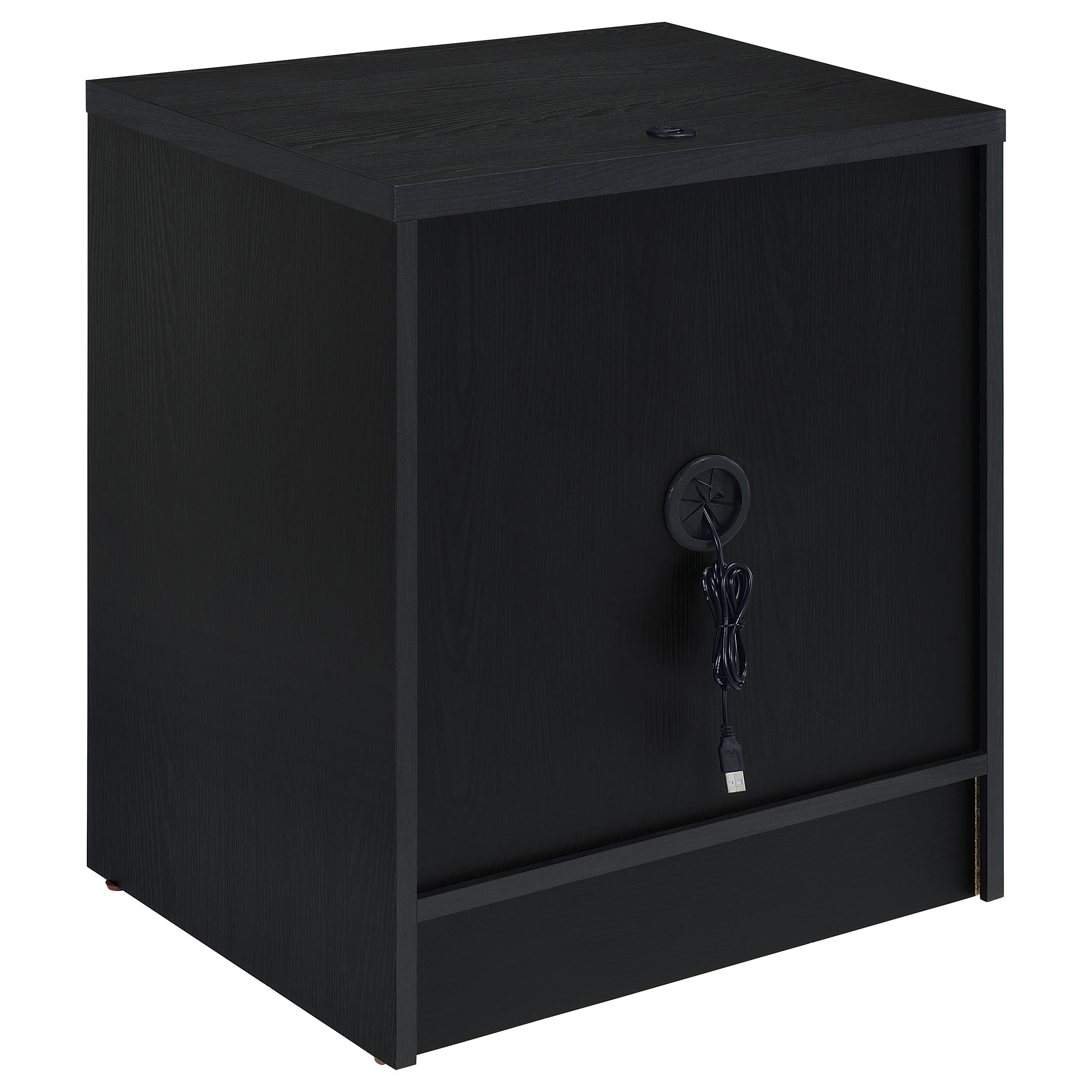 Westpark 2-drawer Nightstand LED Lights and USB Black — view 8
