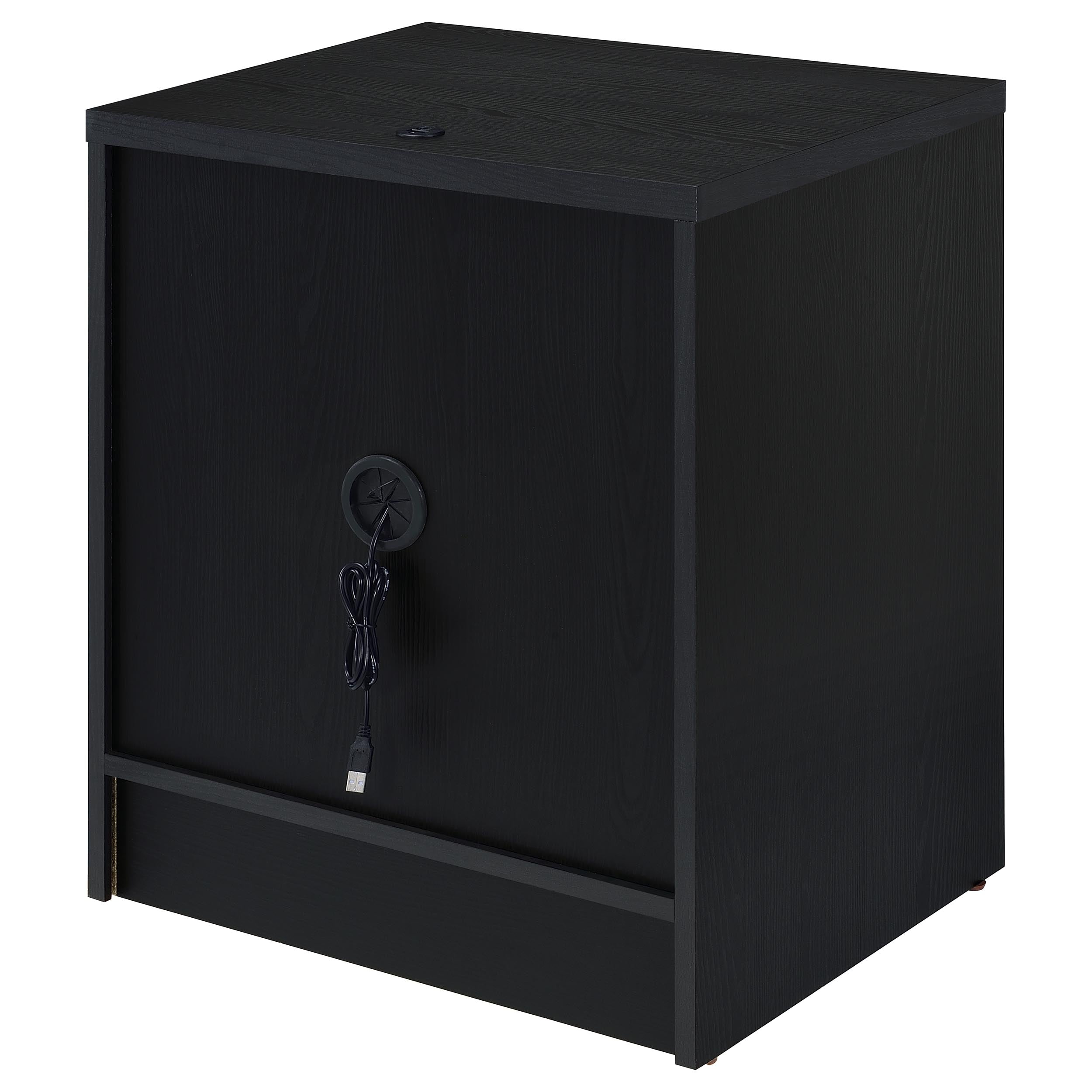 Westpark 2-drawer Nightstand LED Lights and USB Black — view 9