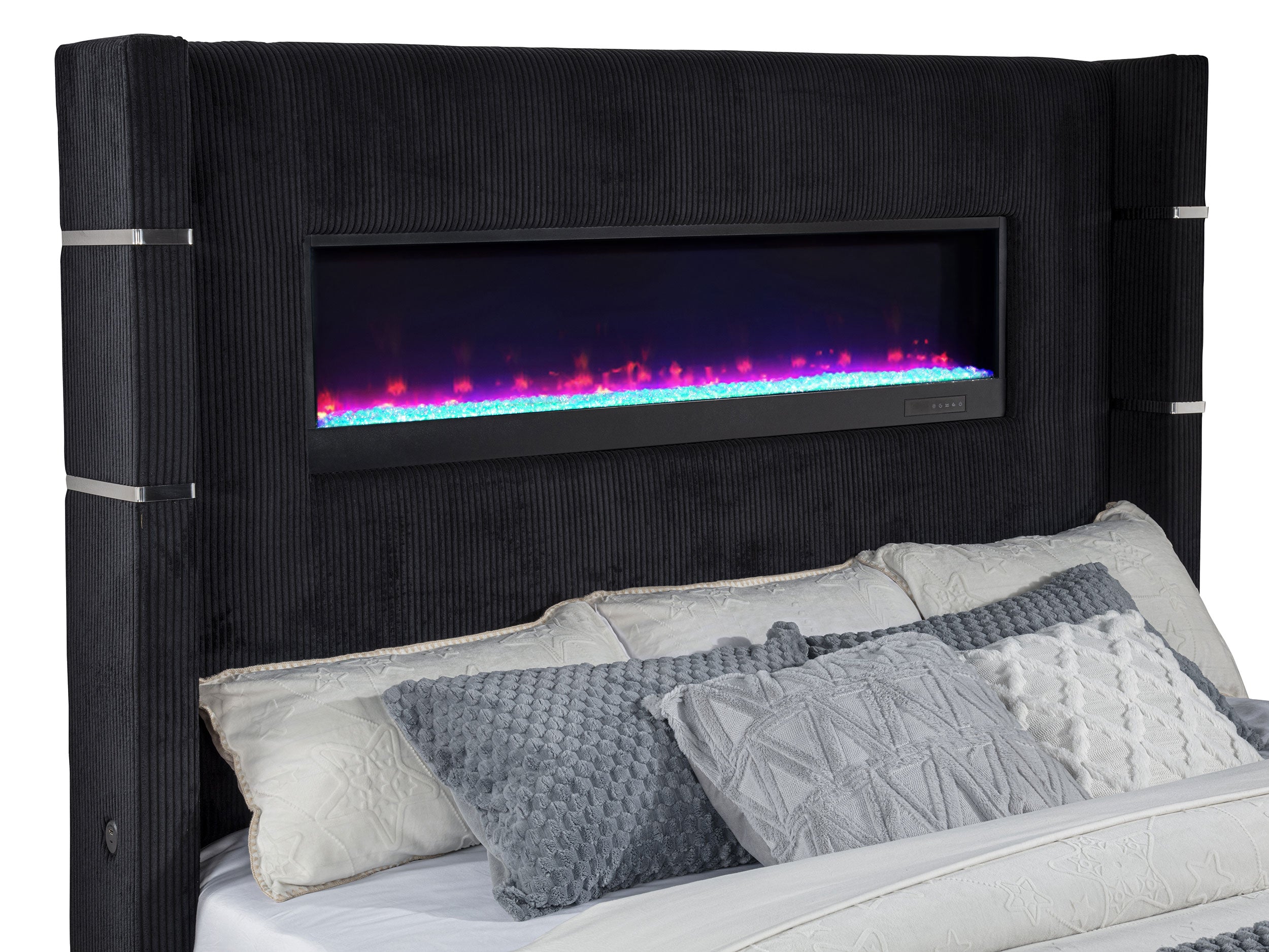 Tisdall California King Flame Visualizer TV Bed Black — view 9