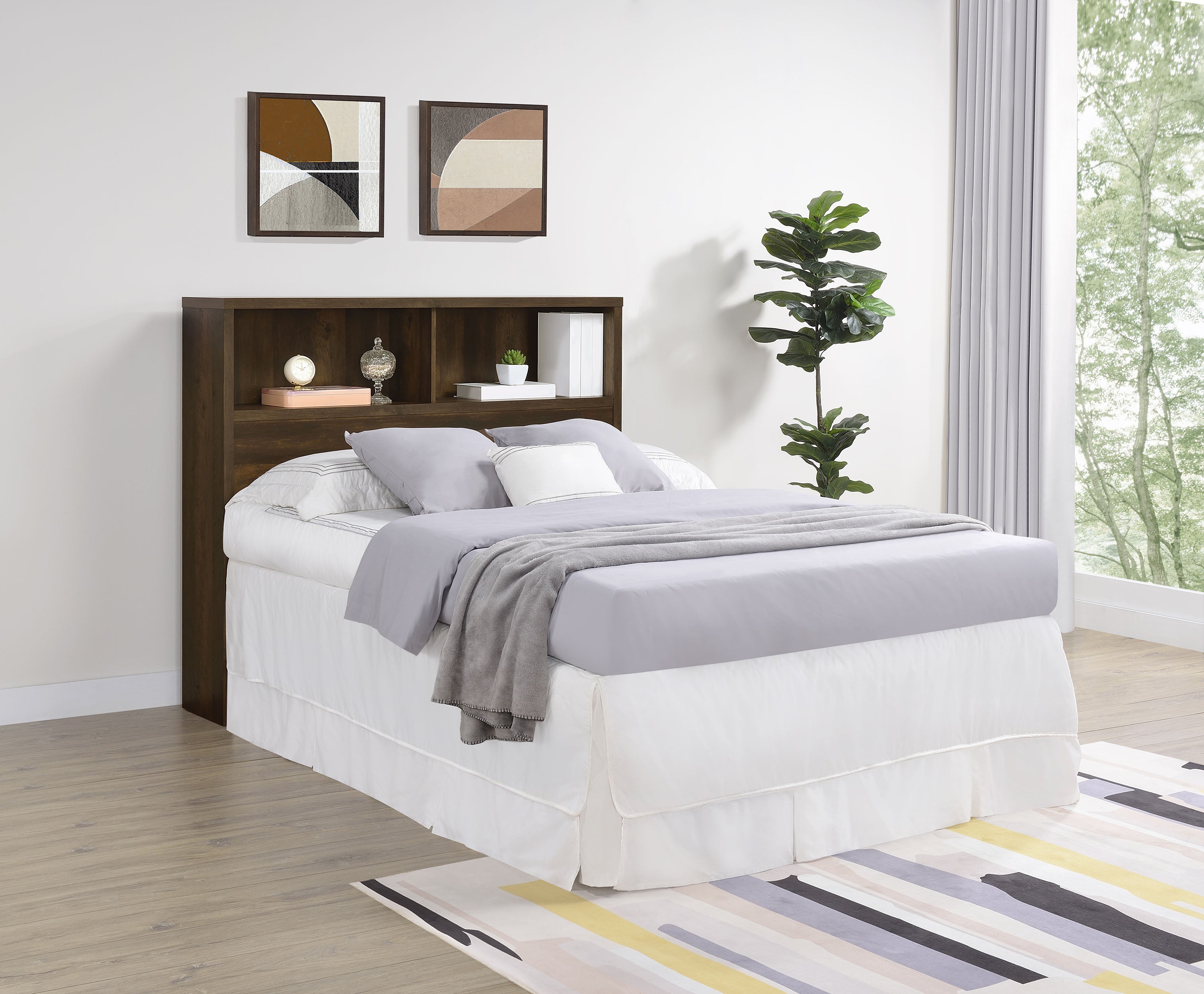Westpark 49-inch Full Bookcase Headboard Dark Pine — view 2