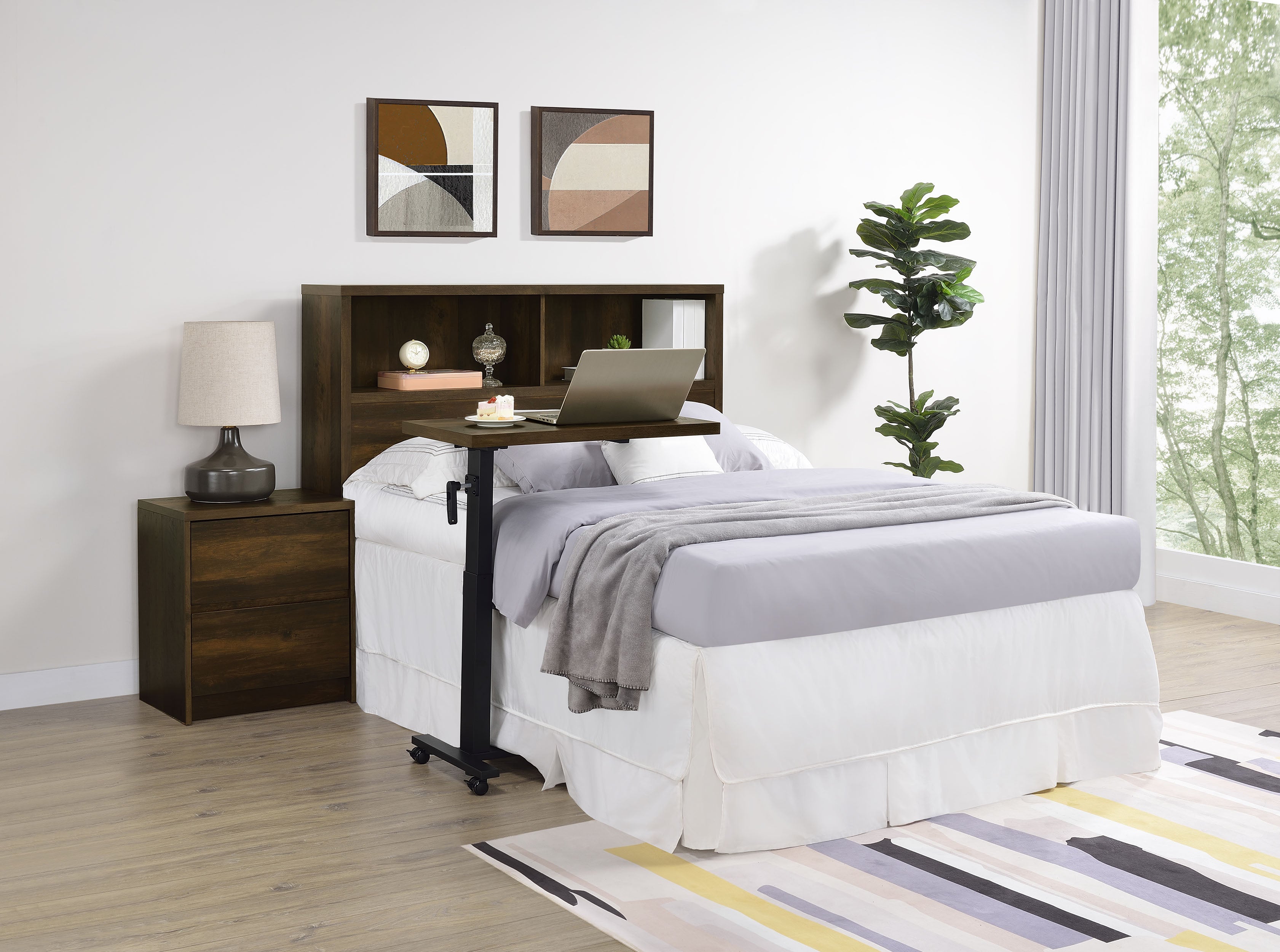 Westpark 49-inch Full Bookcase Headboard Dark Pine — view 9