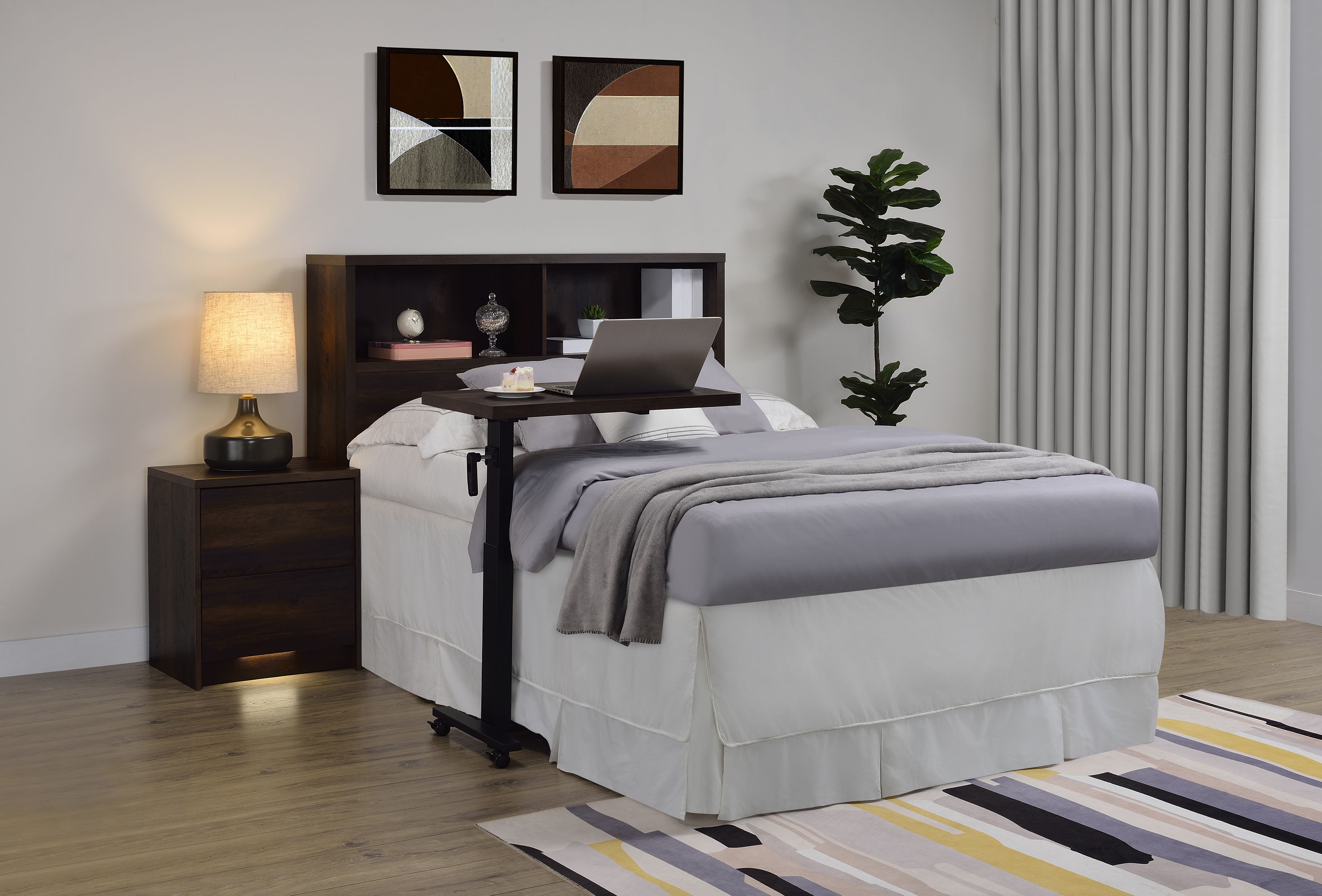 Westpark 49-inch Full Bookcase Headboard Dark Pine — view 10