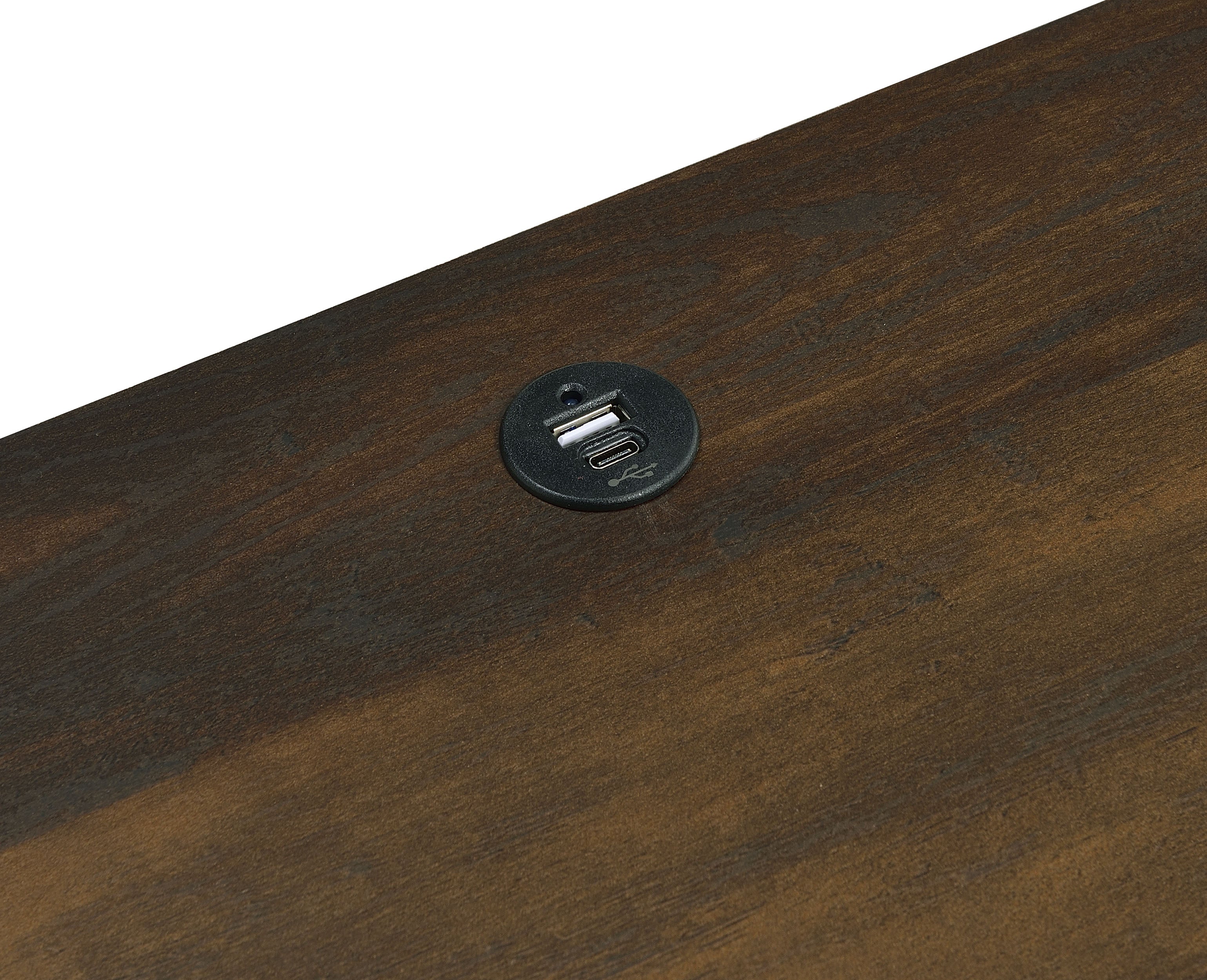 Westpark 2-drawer Nightstand LED Lights and USB Dark Pine — view 11