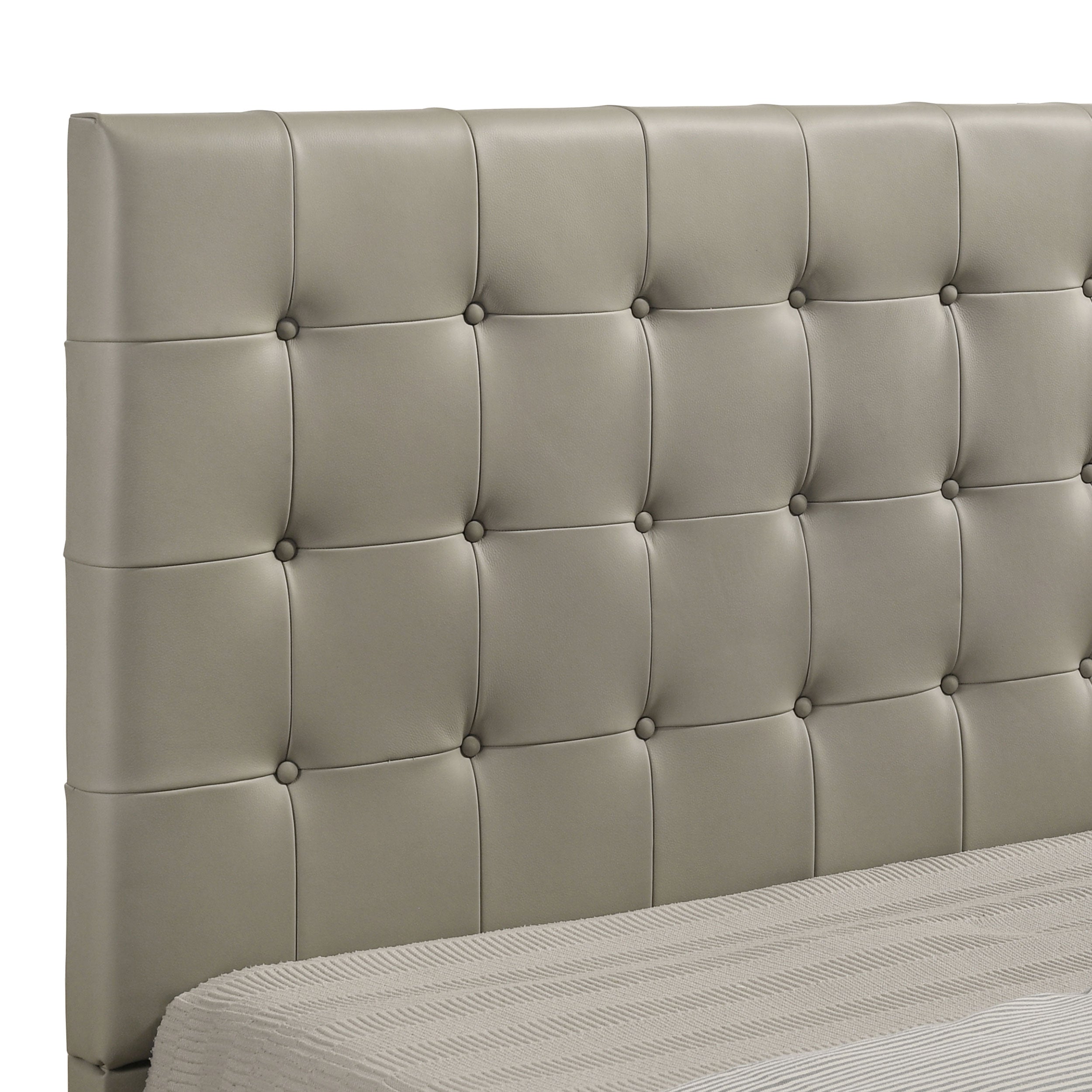 Medley Genuine Leather Eastern King Platform Bed Tan — view 7